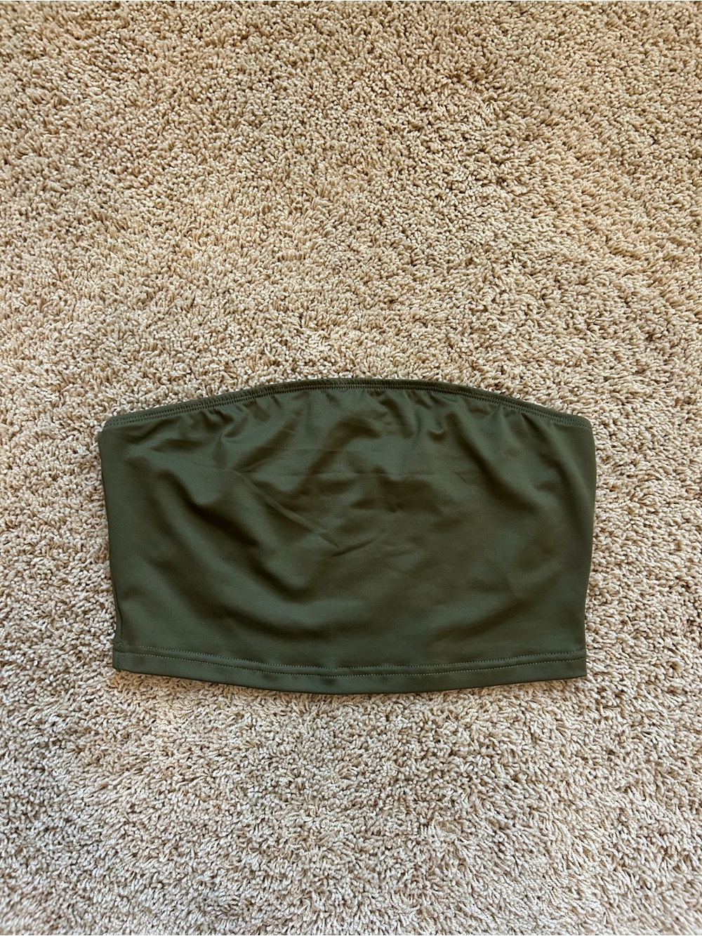 Khaki green tube top